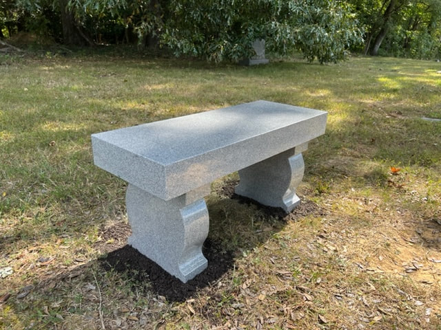 cemetery memorial bench
